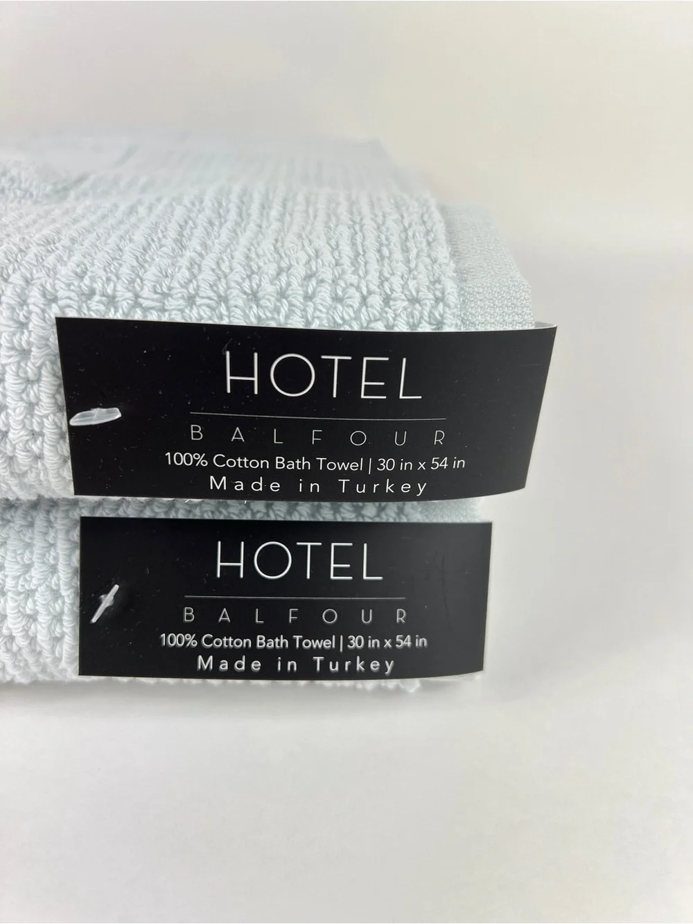 Hotel Balfour Bath Towels Light Blue Soft Turkish Cotton Made in Turkey 2 Pc NEW